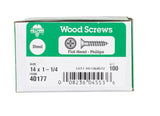 HILLMAN No. 14 X 1-1/4 in. L Phillips Zinc-Plated Coarse Wood Screws 100 pk
