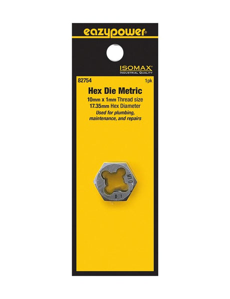 Isomax 82754 Plug Die, M10x1 Thread, Metric Thread