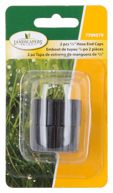 Landscapers Select GHEC Hose End Cap, 3/4 in, Female, Plastic, Black