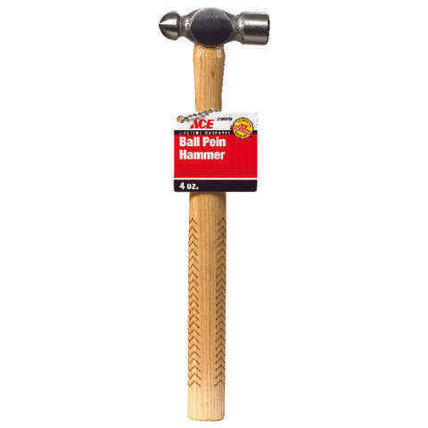 Ace 4 oz Ball Pein Hammer Steel Head 10.55 in.