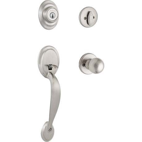 Kwikset Dakota Series 687 DAXP 15 SMT Combination Lockset, Satin Nickel, 3 Grade, Re-Key Technology: SmartKey