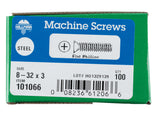 HILLMAN No. 8-32 X 3 in. L Phillips Flat Head Zinc-Plated Steel Machine Screws 100 pk
