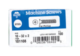 HILLMAN No. 10-32 X 2 in. L Phillips Flat Head Zinc-Plated Steel Machine Screws 100 pk