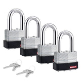 Kwikset 90260-146 Padlock, Keyed Alike Key, 0.37 in Dia Shackle, 1-1/2 in H Shackle, Hardened Steel Shackle, Steel Body