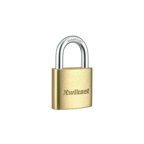 Kwikset 90260-300 Padlock, Keyed Different Key, 0.19 in Dia Shackle, 5/8 in H Shackle, Hardened Steel Shackle