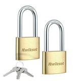 Kwikset 90260-325 Padlock, Keyed Alike Key, 0.24 in Dia Shackle, 1-9/16 in H Shackle, Steel Shackle, Brass Body, Satin