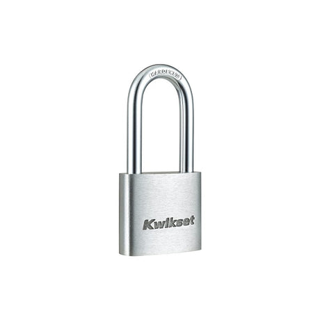 Kwikset 90260-425 Padlock, Keyed Different Key, 0.24 in Dia Shackle, 1-1/2 in H Shackle, Hardened Steel Shackle