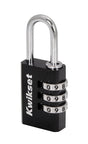 Kwikset 90260-441 Padlock, No Key, 0.19 in Dia Shackle, 1 in H Shackle, Steel Shackle, Aluminum Body