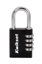 Kwikset 90260-461 Padlock, No Key, 0.24 in Dia Shackle, 1-3/16 in H Shackle, Steel Shackle, Aluminum Body