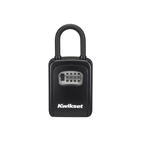 Kwikset 90260-601 Portable Lock Box, No Key , 0.43 in Dia Shackle, 2-3/16 in H Shackle, Steel Shackle