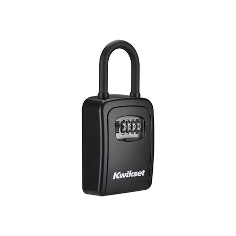 Kwikset 90260-601 Portable Lock Box, No Key , 0.43 in Dia Shackle, 2-3/16 in H Shackle, Steel Shackle
