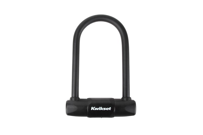Kwikset 90260-940 Bicycle U-Lock, Keyed Different Key, 0.62 in Dia Shackle, ABS/PVS/Steel Shackle, Steel Body