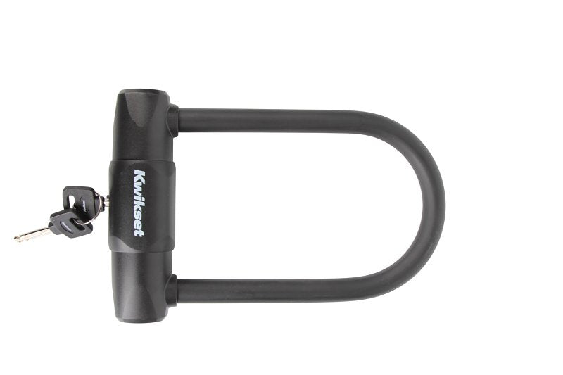 Kwikset 90260-940 Bicycle U-Lock, Keyed Different Key, 0.62 in Dia Shackle, ABS/PVS/Steel Shackle, Steel Body