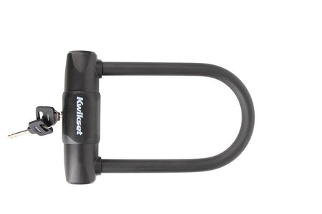 Kwikset 90260-940 Bicycle U-Lock, Keyed Different Key, 0.62 in Dia Shackle, ABS/PVS/Steel Shackle, Steel Body