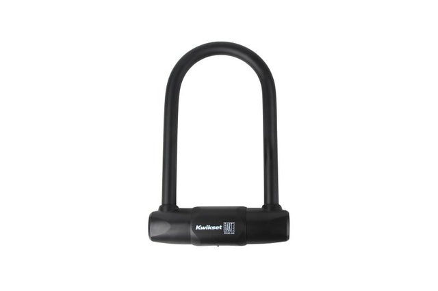 Kwikset 90260-940 Bicycle U-Lock, Keyed Different Key, 0.62 in Dia Shackle, ABS/PVS/Steel Shackle, Steel Body