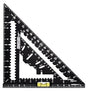 Johnson Johnny Square Series 1904-0700V Rafter Square with Level Vial, 1/16 to 7-1/4 in Graduation, Aluminum, 7-1/2 in W