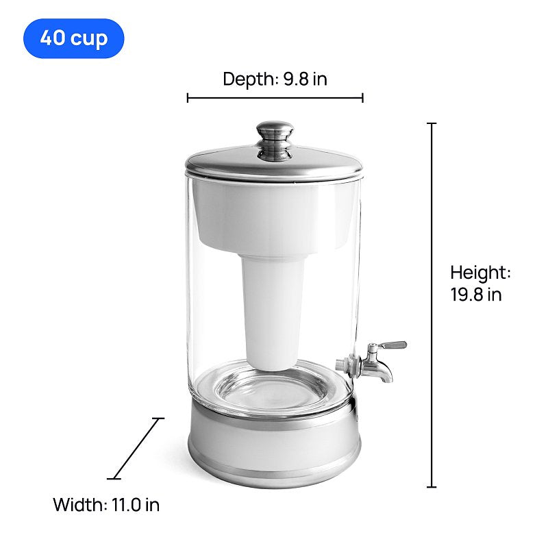 GLASS DISPENSER COOL GRY 40CUP