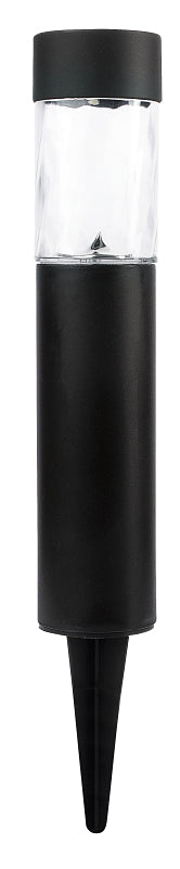 Boston Harbor 27092 Solar Bollard Light, Ni-MH Battery, AA Battery, 1-Lamp, LED Lamp, Plastic Fixture, Black