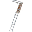 Louisville AL2241LG-R5FT Attic Ladder, 22-1/2 x 63 in Ceiling Opening, 350 lb, Aluminum