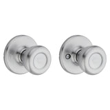 Kwikset 200T 26D RCL RCS BX Passage Knob, Metal, Satin Chrome, 2-3/8 to 2-3/4 in Backset, 1-3/8 to 1-3/4 in Thick Door