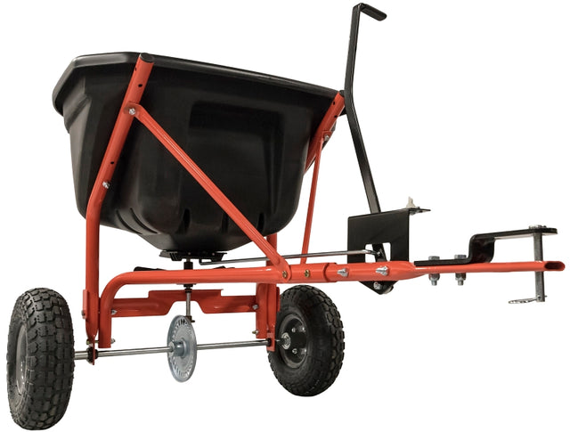 Agri-Fab 45-0527 Broadcast Spreader, 17,500 sq-ft Coverage Area, 110 lb Hopper, Poly Hopper, Pneumatic Wheel