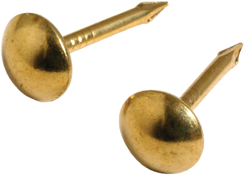 Hillman 122690 Furniture Nail, 7/16 in L, Brass, Round Head, Pack of 6