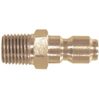 Valley Industries PK-85300105 Plug, 3/8 in Connection, Quick Connect x MNPT, Steel, Plated