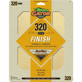 Gator 7267 Sanding Sheet, 11 in L, 9 in W, 320 Grit, Very Fine, Aluminum Oxide Abrasive