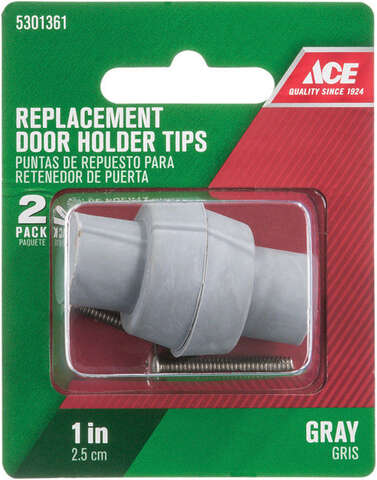 Ace 1 in. W Rubber Gray Door Stop Tip Over the door clip, Pack of 5