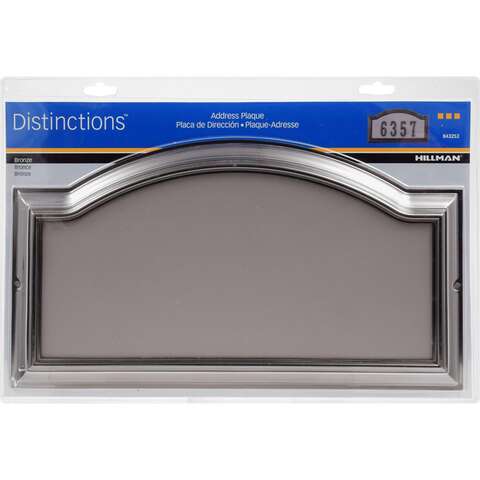 HILLMAN Distinctions Gloss Die-Cast Zinc Rectangle Address Plate, Pack of 3