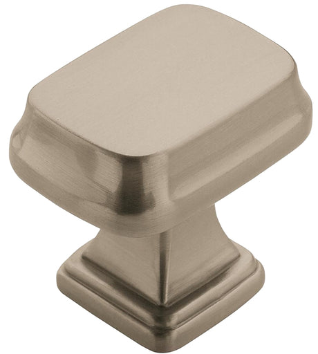 Amerock Revitalize Series BP55340G10 Cabinet Knob, 1-3/16 in Projection, Zinc, Satin Nickel