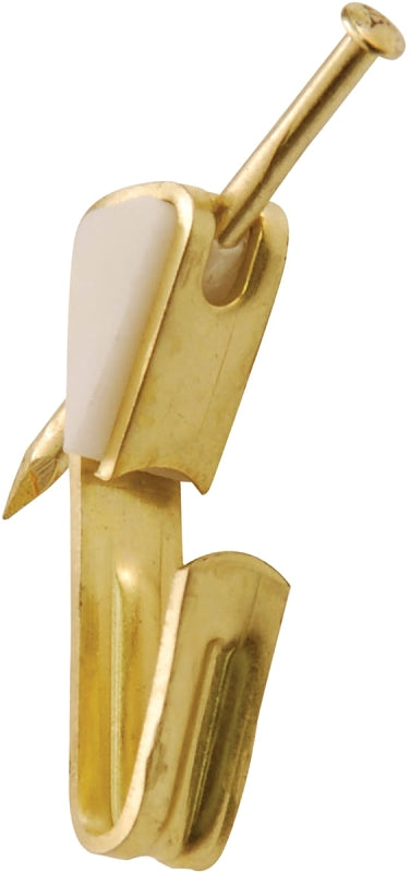 OOK 50582 Picture Hanger, 10 lb, Steel, Brass, Gold, 6/PK, Pack of 12
