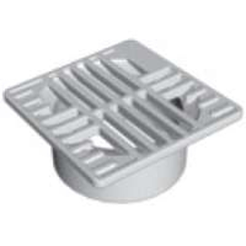 DrainTech 0542SDG Drop-In Drain Grate, 5 in Dia, 5-7/8 in L, 5-7/8 in W, Square, Polyethylene, Green