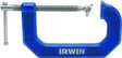 Irwin 225102ZR C-Clamp, 900 lb Clamping, 2 in Max Opening Size, 1-5/16 in D Throat, Steel Body