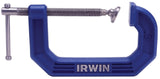 Irwin 225101ZR C-Clamp, 900 lb Clamping, 1 in Max Opening Size, 1-3/16 in D Throat, Steel Body