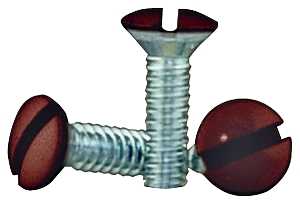 Eaton Wiring Devices BP231B-SP Series Wallplate Screw, Brown Head, 1/2 in L, Metal