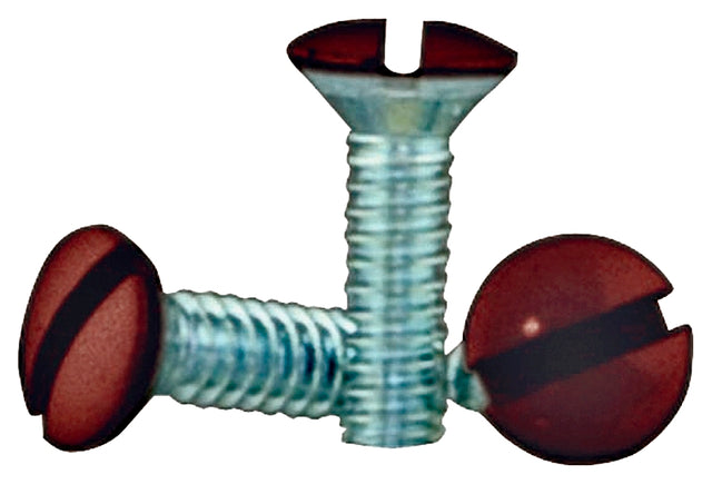 Eaton Wiring Devices BP231B-SP Series Wallplate Screw, Brown Head, 1/2 in L, Metal