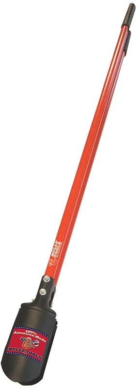 BULLY Tools 92382 Post Hole Digger, Beveled Edge Blade, Steel Blade, Fiberglass Handle, Rubber Grip Handle