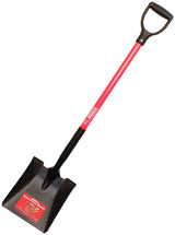 BULLY Tools 62520 Professional-Grade Shovel, 9-1/2 in W Blade, Steel Blade, Fiberglass Handle, D-Grip Handle