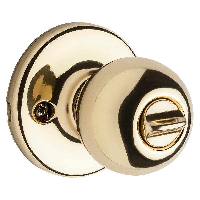 Kwikset 400P3CPK6 Entry Knob, Polished Brass, K6 Keyway, 3 Grade