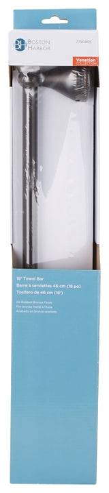 Boston Harbor L5018-50-10-3L Towel Bar, 18 in L Rod, Oil-Rubbed Bronze, Surface