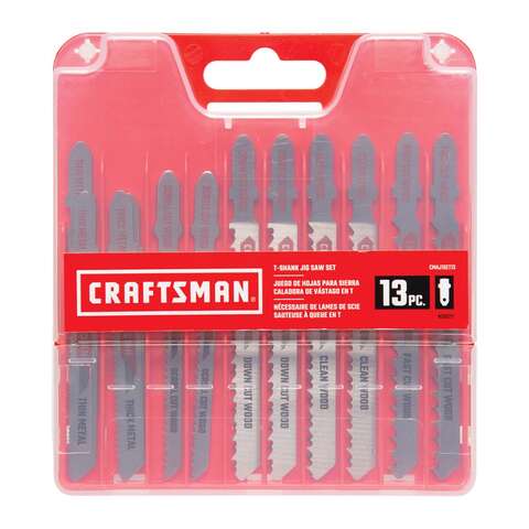 Craftsman High Carbon Steel T-Shank Jig Saw Blade Set 13 pc