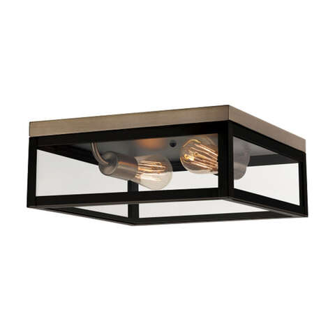 Globe Electric Verona 5.12 in. H X 13 in. W X 13 in. L Dark Bronze Ceiling Light