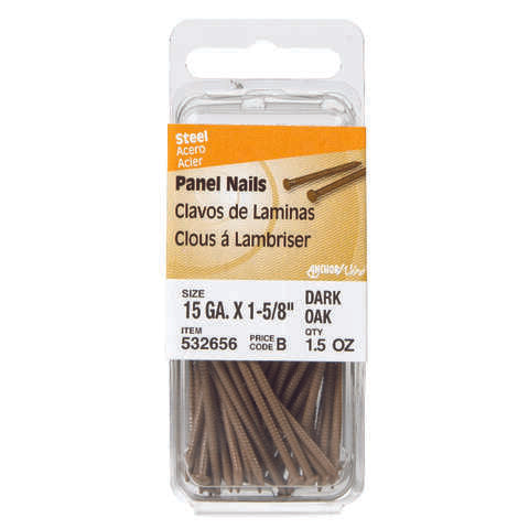 HILLMAN 1-5/8 in. Panel Coated Steel Nail Flat Head 44 pk, Pack of 6