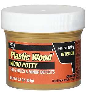 DAP 7079821247 Wood Putty, Solid, Mild, Pleasant, Light Oak, 3.7 oz, Tub, Pack of 6