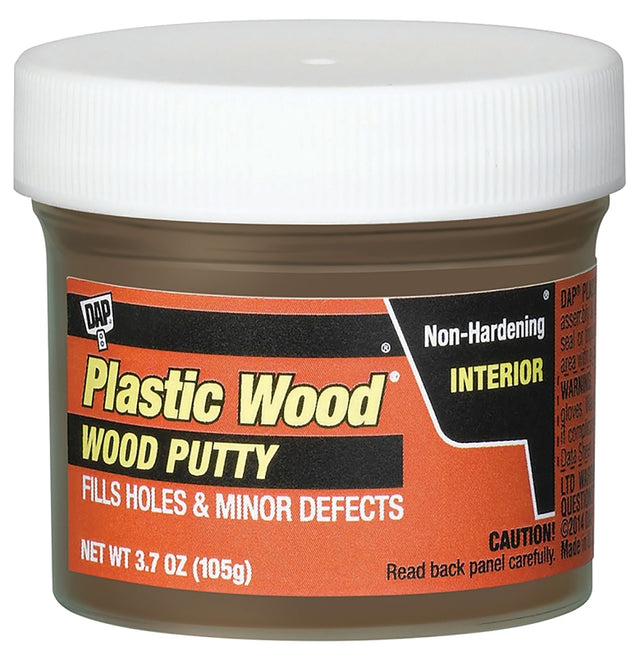 DAP Plastic Wood 21251 Wood Putty, Paste, Mild, Pleasant, Light Walnut, 3.7 oz, Pack of 6