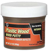 DAP 7079821255 Wood Putty, Solid, Mild, Pleasant, Dark Walnut, 3.7 oz, Tub, Pack of 6