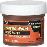 DAP Plastic Wood 21262 Wood Putty, Paste, Mild, Pleasant, Red Oak, 3.7 oz, Pack of 6