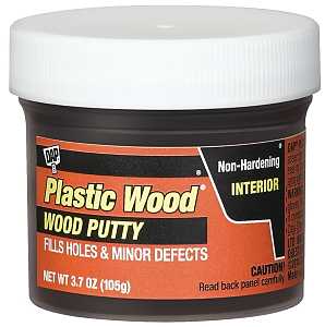 DAP Plastic Wood 21266 Wood Putty, Paste, Mild, Pleasant, Ebony, 3.7 oz, Pack of 6