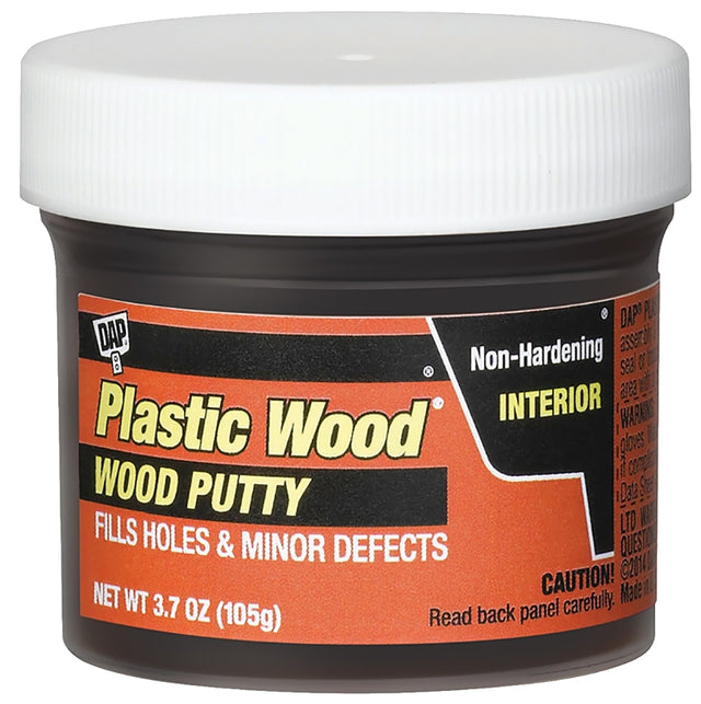 DAP Plastic Wood 21266 Wood Putty, Paste, Mild, Pleasant, Ebony, 3.7 oz, Pack of 6